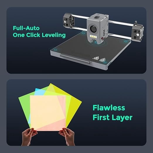 Adventurer 5M Pro 3D Printer, 600mm/s High-Speed, 280°C Quick-Detachable Nozzle, CoreXY All-Metal Structure, Auto Leveling, Dual Filtration, Enclosed Chamber, 220 × 220 × 220mm Build Volume