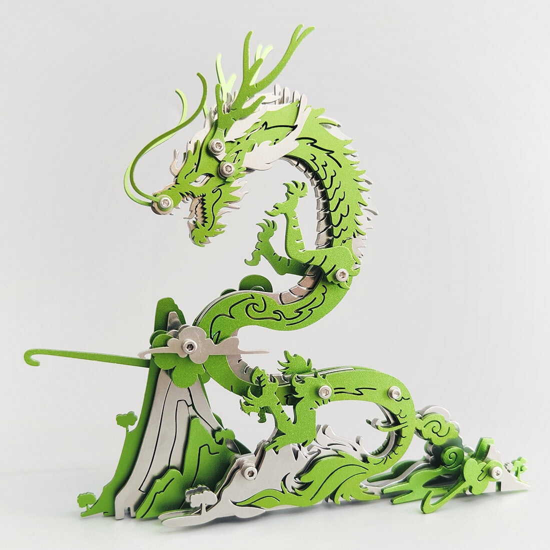 3D Metal Puzzle Dragon 90+ PCS, Steampunk Mechanical Model Kit With DIY Assembly, Home Display Desk Decor For Adult Collectors And Creative Gifts