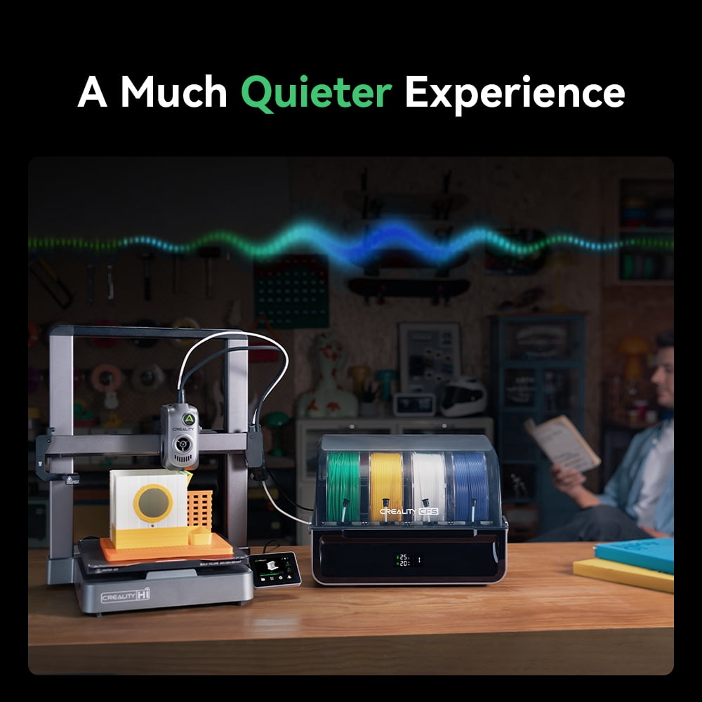 Creality Hi Multicolor 3D Printer for Beginners and Kids Fast 500mm/s, Auto-leveling with AI Camera Large 10.3×10.3×11.8in Build Volume