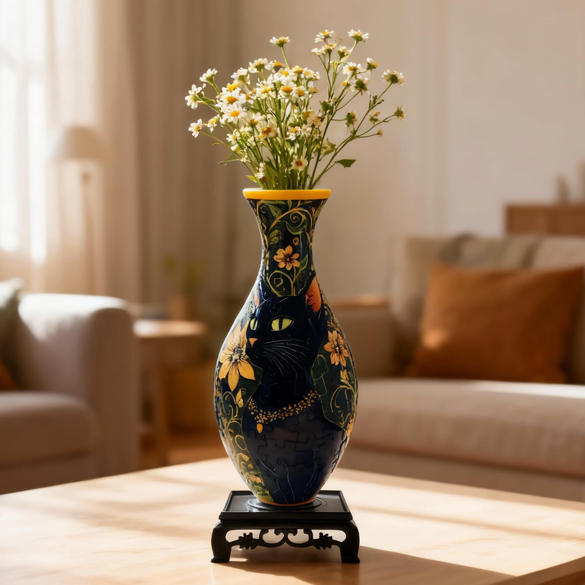 3D Puzzle Vase for Adults, Creative Vase Puzzle for Flowers(Secret Butterfly)