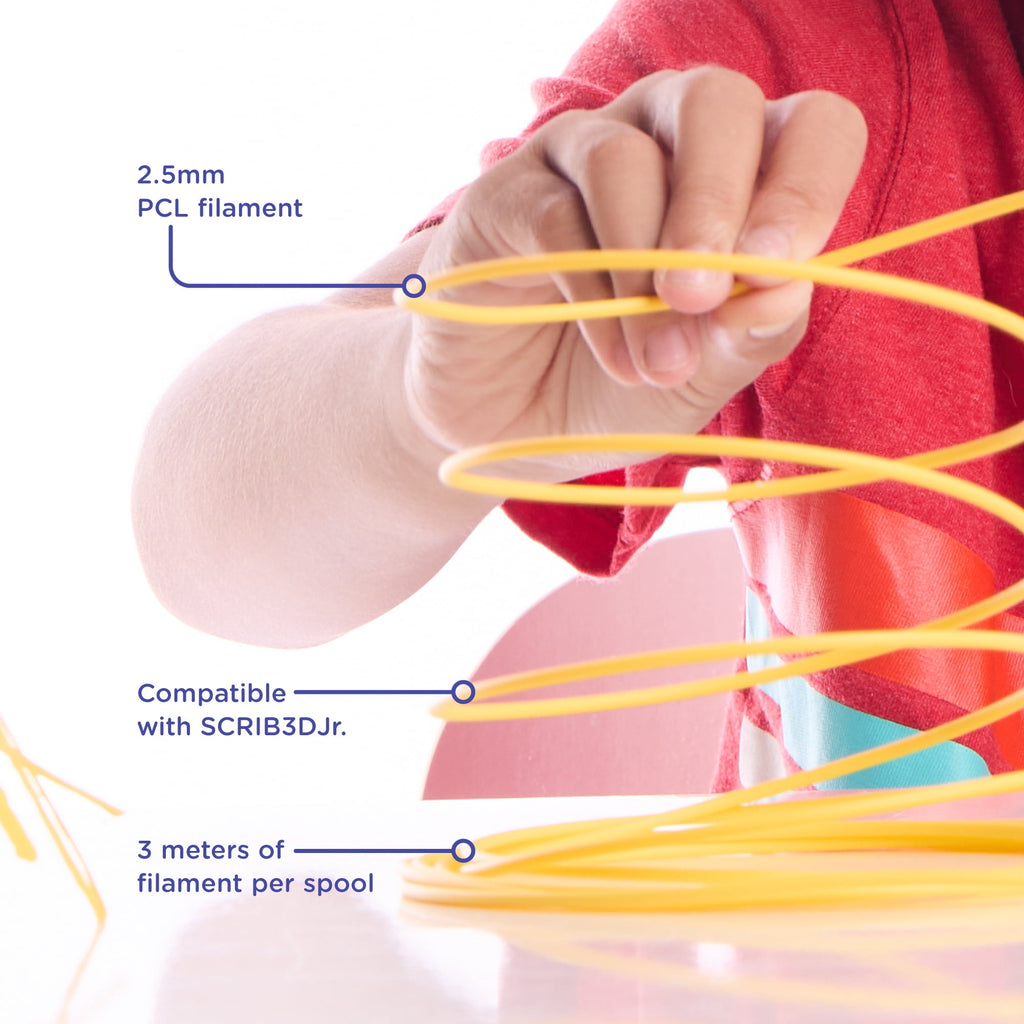 SCRIB3D Junior 3D Printing Pen for Kids Ages 6+, No Hot Parts, Includes 30 ft Filament and Activity Guide