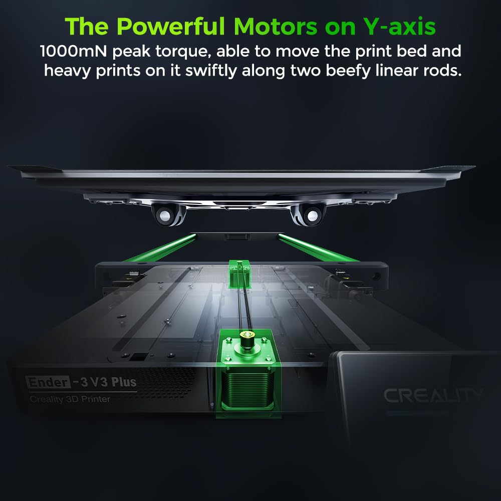 Creality Ender 3 V3 Plus 3D Printer, Large Build Volume 11.81x11.81x12.99 in, 600mm/s High-Speed Printing, Auto Leveling, Direct Drive Extruder