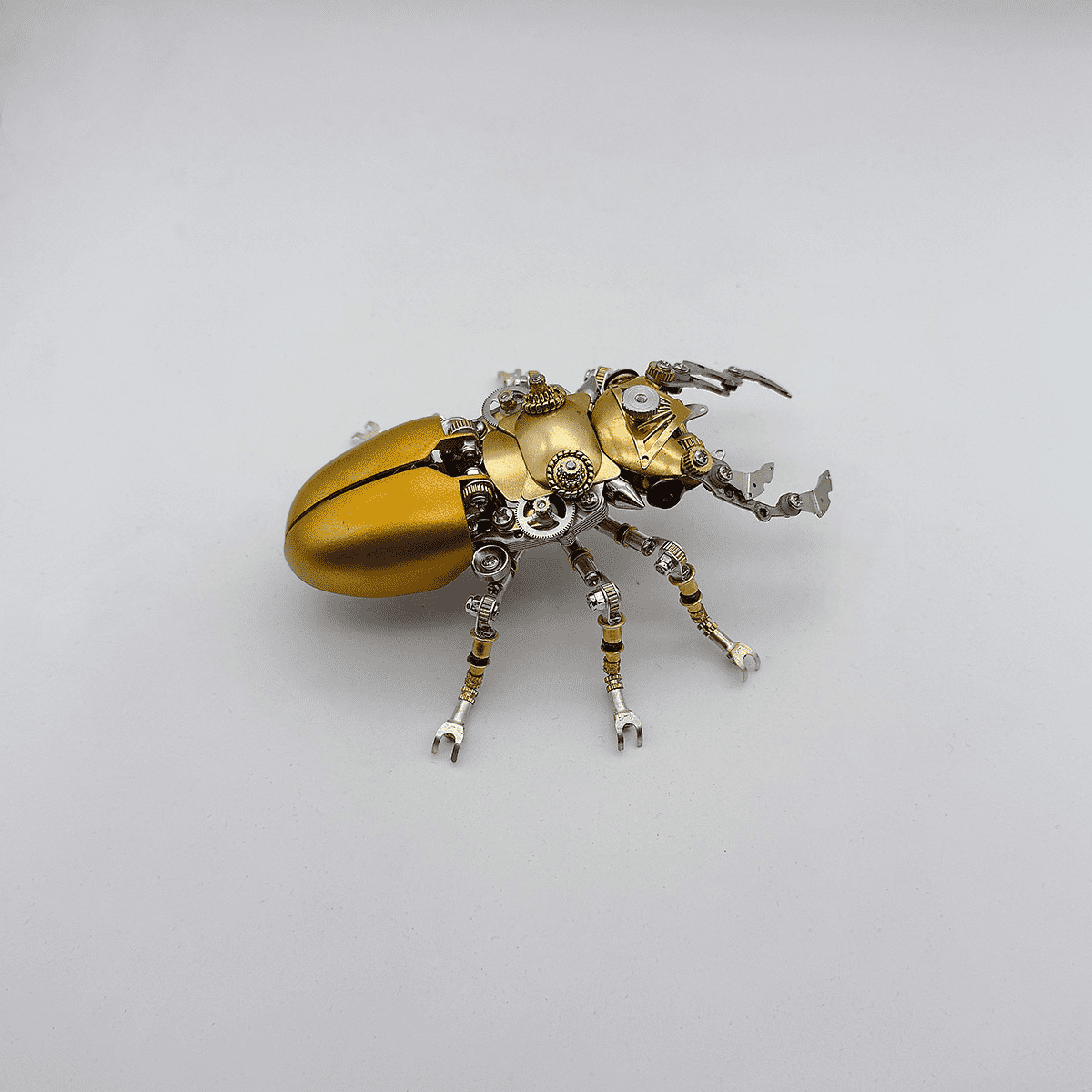 3D Metal Hercules Beetle Model Kit with LED Lights, 400PCS DIY Assembly, Steampunk Insect Animal Metal Puzzle for Adults & Teens 16+, Exquisite Desk Decor, Gift for Men