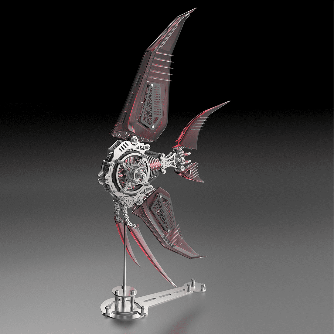 3D Metal Puzzle Linglong Fox Libai Base Stand 339 PCS, Steampunk Mechanical Model Kit With DIY Assembly, Home Display Desk Decor For Adult Collectors And Creative Gifts