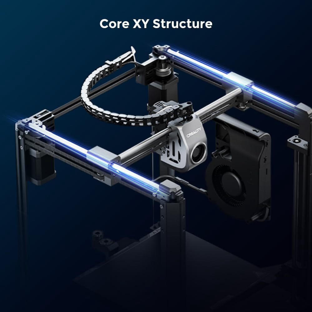 Official Creality K1 3D Printer, 600mm/s High-Speed CoreXY 3D Printer with Auto Leveling, 300℃ High-Temp Direct Drive Extruder, Build Volume 8.66x8.66x9.84 in