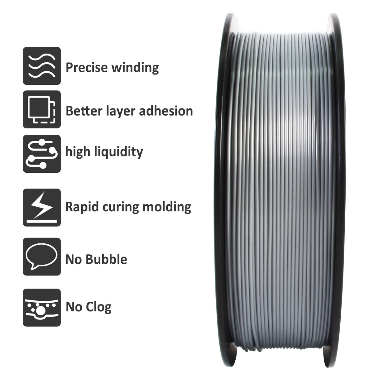 Geeetech 1.75mm PLA 3D Printer Filament, 1kg Spool (2.2lbs), Dimensional Accuracy +/- 0.03mm,yellow