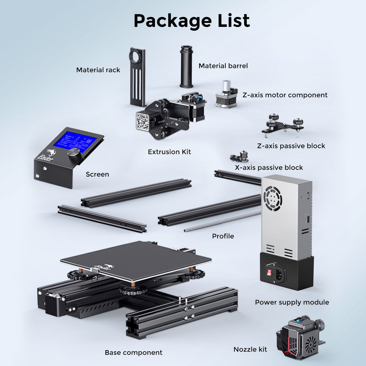 Creality Ender 3 Neo 3D Printer with CR Touch Auto Bed Leveling Kit Full-Metal Extruder Carborundum Glass Printing Platform with Resume Printing Function Silent Mainboard 8.66x8.66x9.84 inch