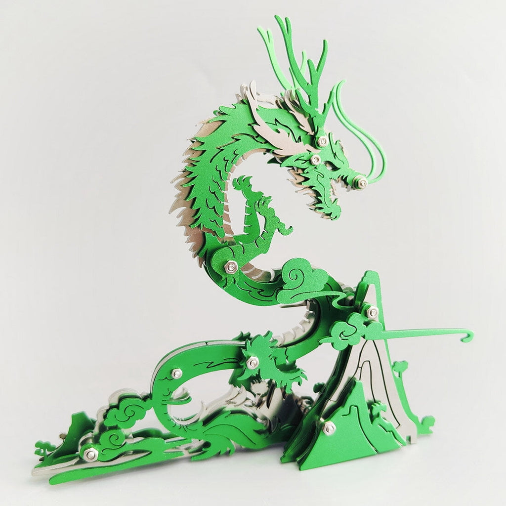 3D Metal Puzzle Dragon 90+ PCS, Steampunk Mechanical Model Kit With DIY Assembly, Home Display Desk Decor For Adult Collectors And Creative Gifts
