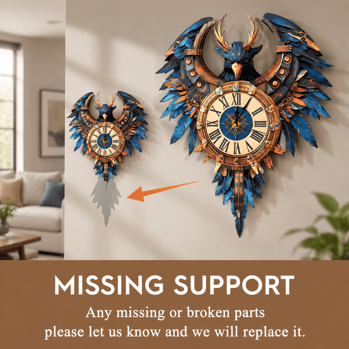 Wooden House Clock 3D Puzzle DIY Mechanical Clock Kit for Adults Teens