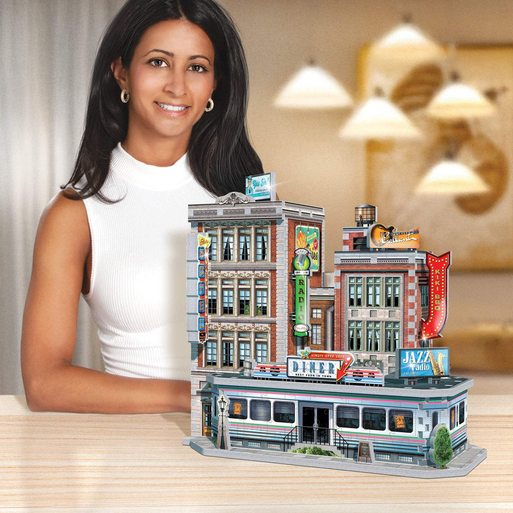 Wrebbit Urbania Collection - 1950's Diner Special Edition 3D Puzzle: 425 Pcs