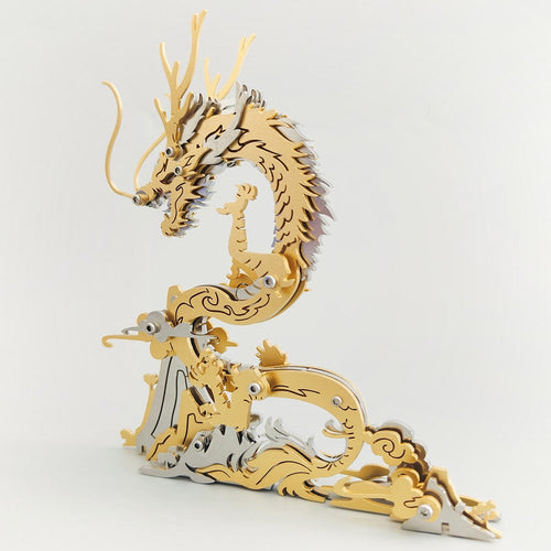 3D Metal Puzzle Dragon 90+ PCS, Steampunk Mechanical Model Kit With DIY Assembly, Home Display Desk Decor For Adult Collectors And Creative Gifts