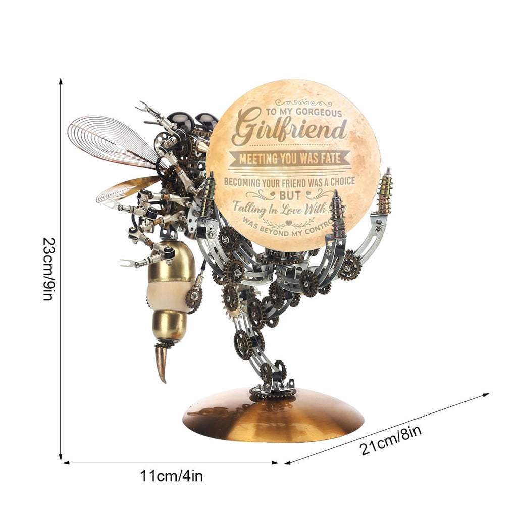 Mechanical Octopus 3D Metal Model Kit with Moon Lamp, Touch 3 Colors, Customizable Steampunk Puzzle & Desk Light, Perfect Room Decor and Gift Choice