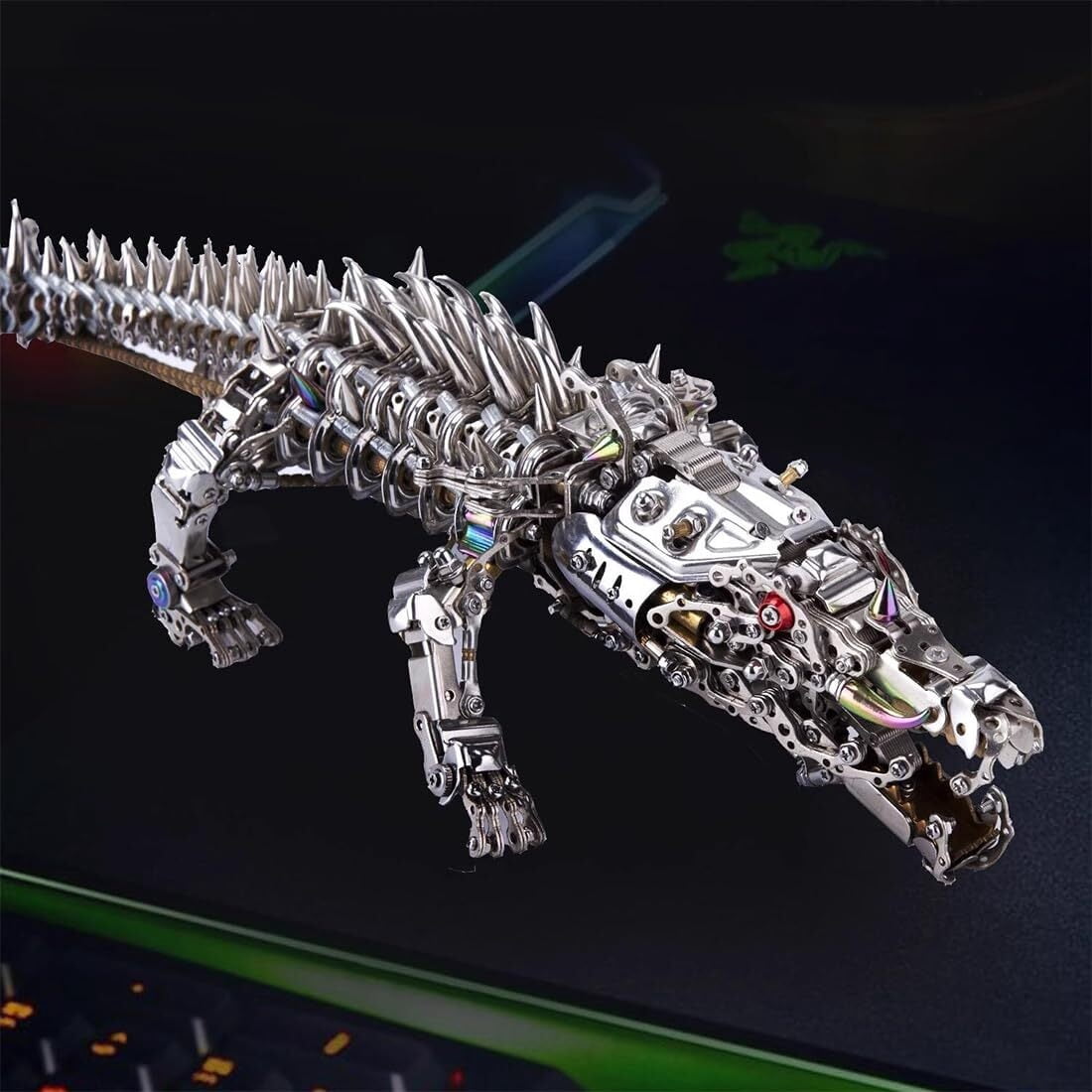 3D Steampunk Mechanical Dragon Model Kit - 2900+ PCS Metal Puzzle for Adults - Intricate Three-Headed Dragon Assembly Gift