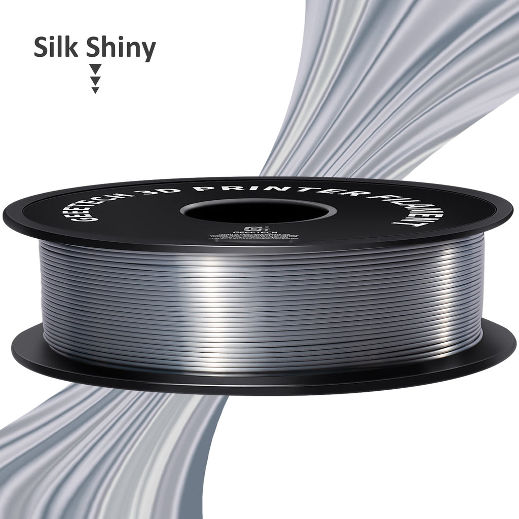Geeetech 3D Printer PLA Filament Shiny Silk Gold Toughness Enhanced Filament with 1.75mm Dimensional Accuracy +/-0.03mm, 1080 Feet Per Roll, Vacuum Packaging, for Most 3D FDM Printer
