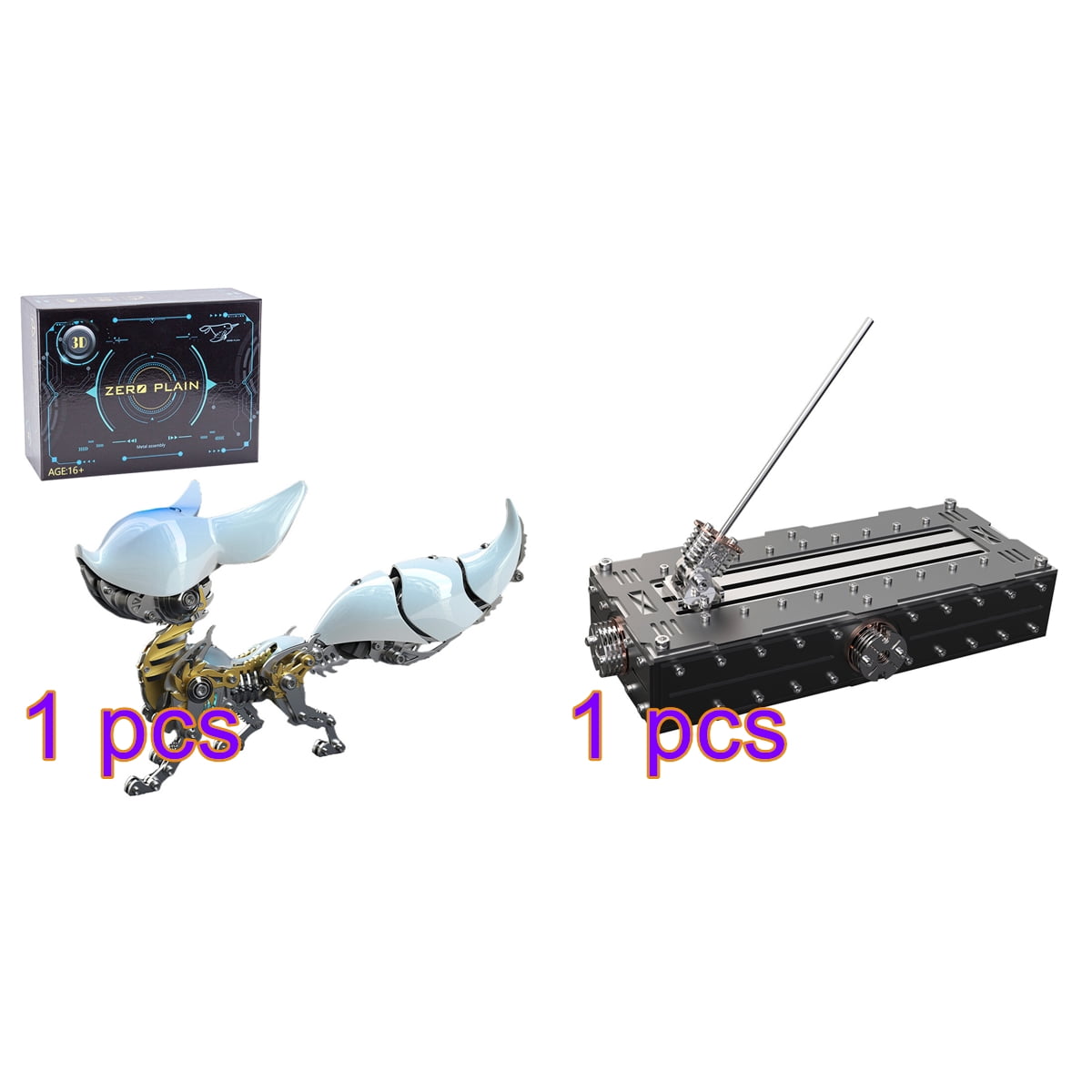 3D Metal Puzzle 339PCS Linglong Fox Hanfei Mechanical Creative DIY Assembly Model Hobby Craft Kit For Desk Display, Home Office Decor, Creative Gifts And Hobbyists
