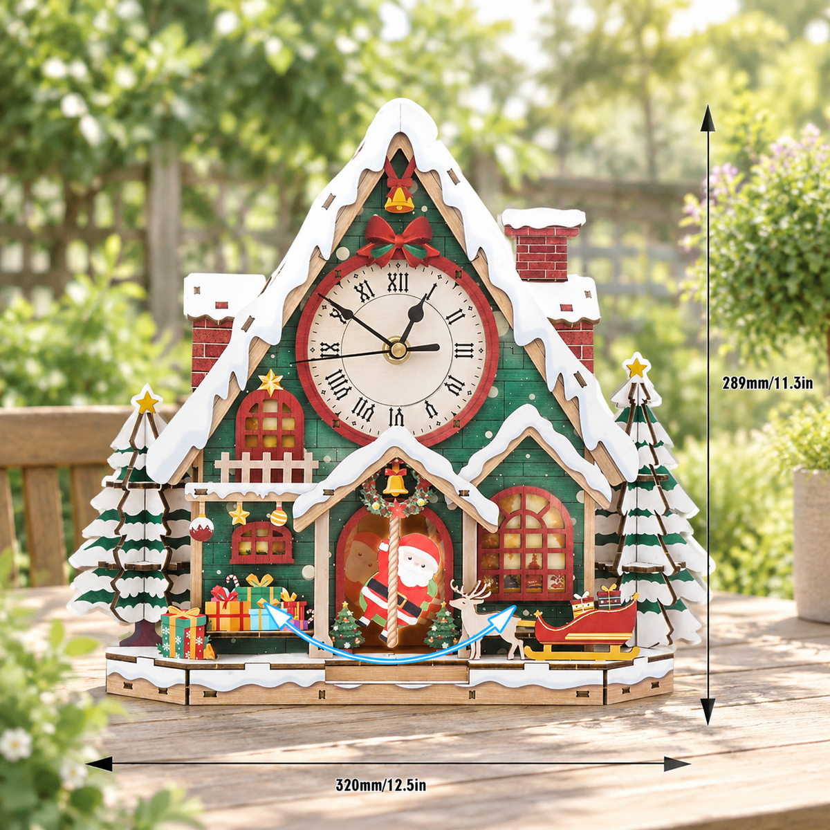 Butterfly Clock 3D Wooden Puzzle Clock DIY Mechanical Craft Kit for Adults Teens