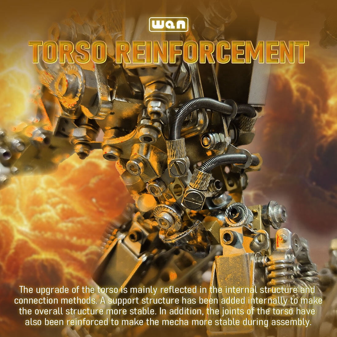 3D Metal Puzzle Mecha Model Kit with Lights, 1020+ PCS Steampunk Mechanical DIY Handmade Collectible Christmas Gift for Adults & Teens 15+