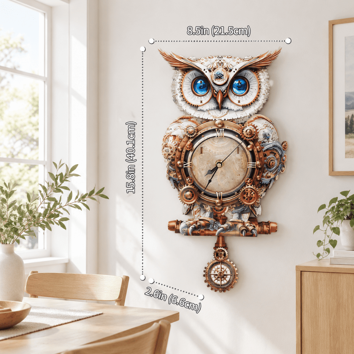Fire Phoenix Wooden 3D Puzzle Clock DIY Model Kit for Adults