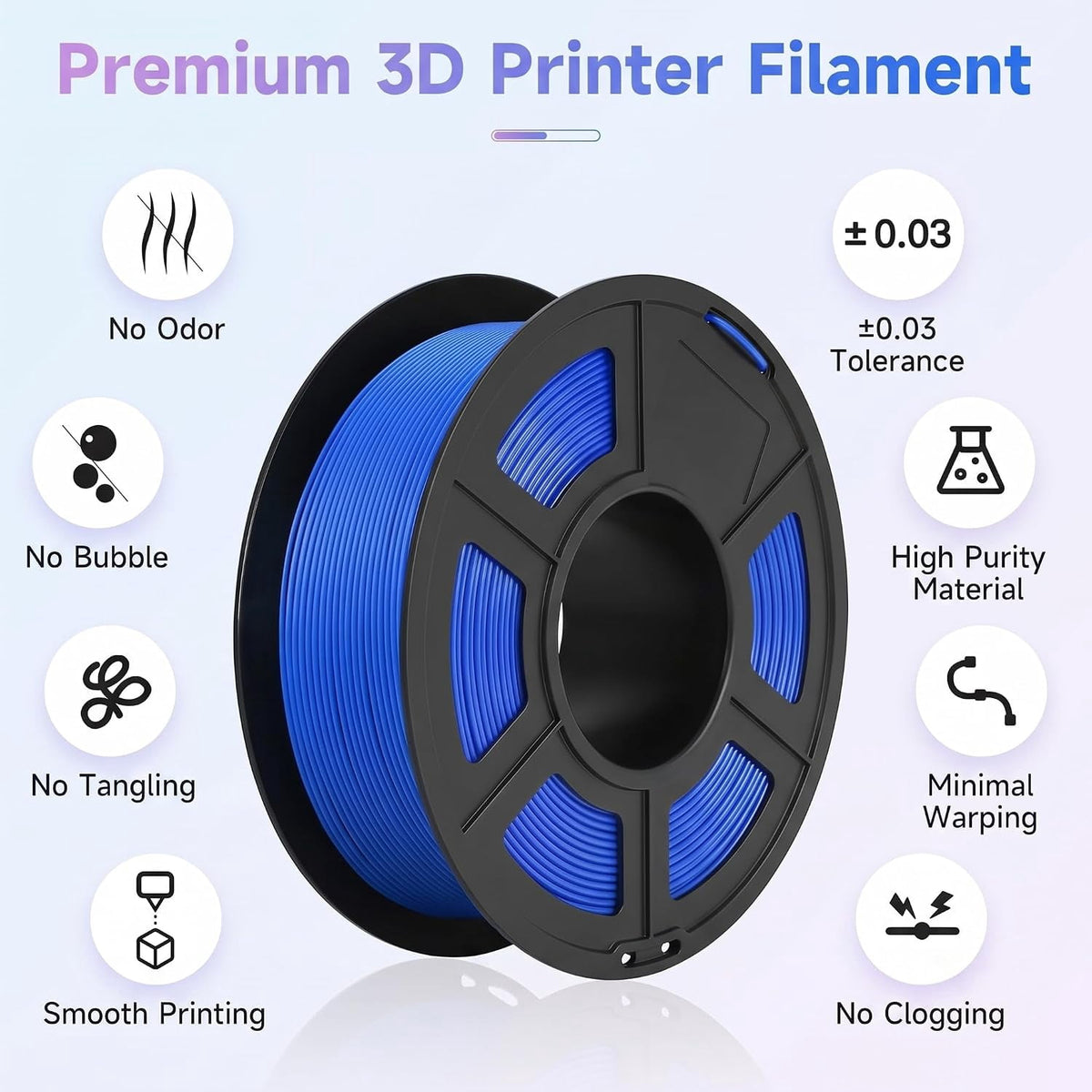 8 Pack PLA+ Filament 1.75mm Multi Color Combo, 250g x 8 Spools (2KG/4.4lbs), Tough Rainbow PLA Plus Filament Assorted Colors for 3D Pens & Fast FDM Printers, DIY Mini Figures Printing