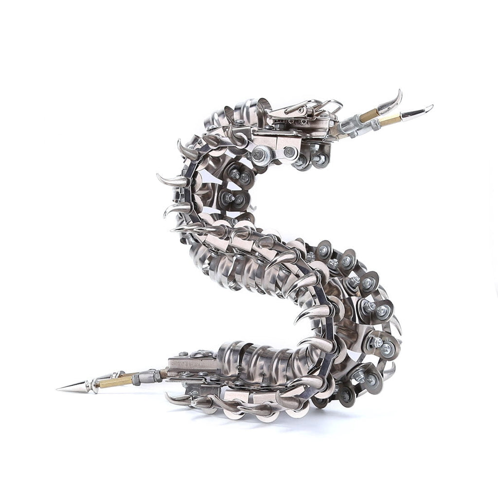 3D Metal Puzzle Cobra Realistic 1000+ PCS, Steampunk Mechanical Model Kit With DIY Assembly, Home Display Desk Decor For Adult Collectors And Creative Gifts