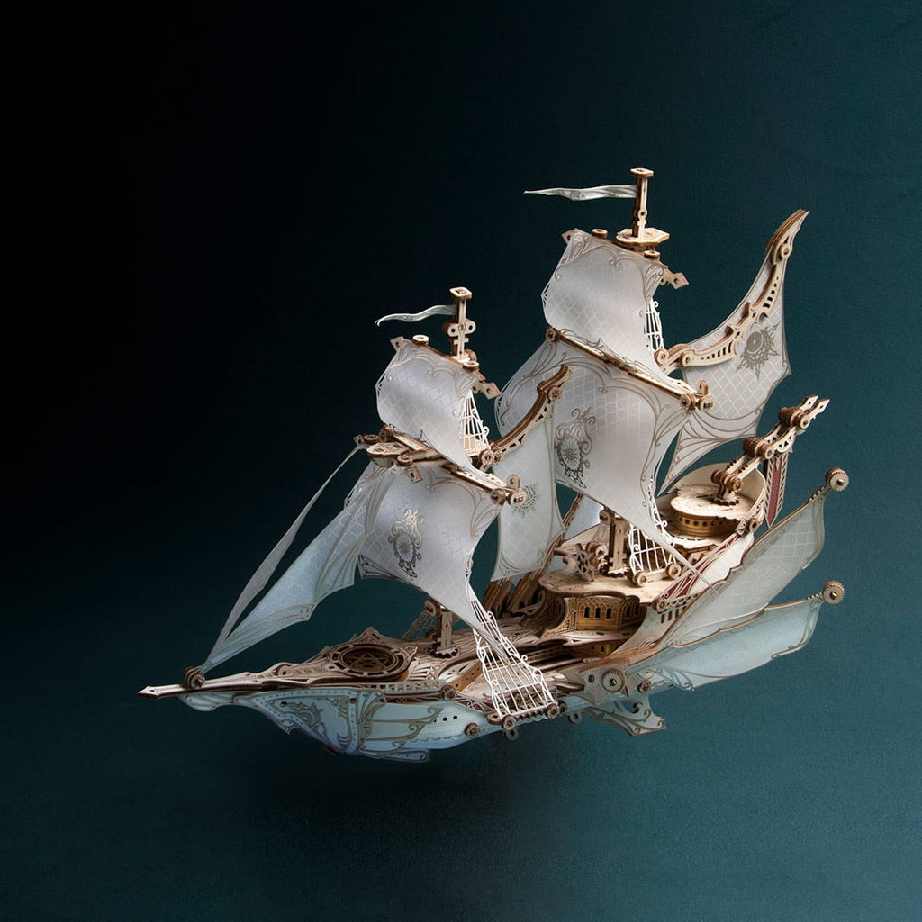 3D Wooden Puzzle Victory Sailing Ship, DIY Assembly Detailed Vessel Display Model Kit For Adult Collectors, Office Decor And Creative Gifts