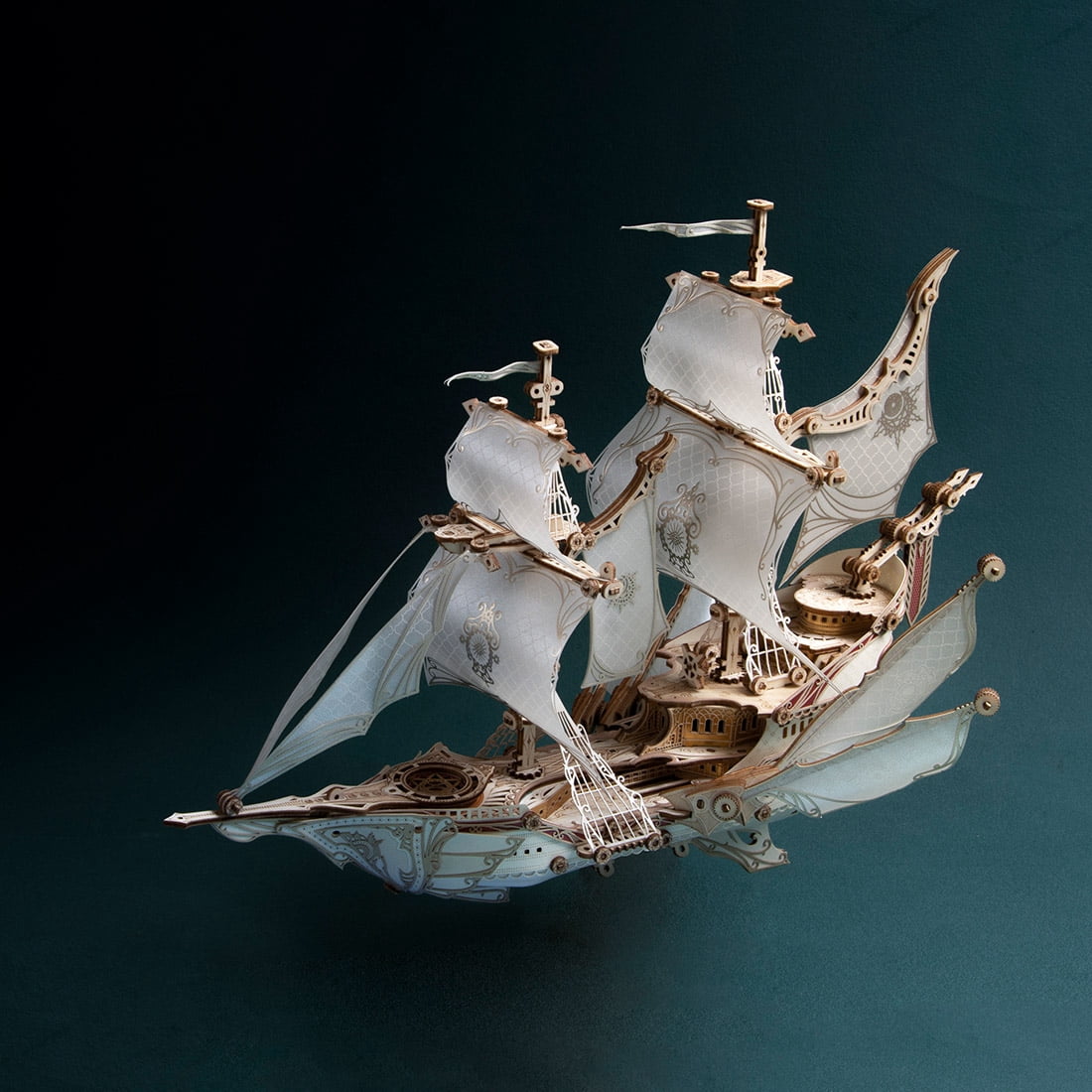 3D Wooden Puzzle Victory Sailing Ship, DIY Assembly Detailed Vessel Display Model Kit For Adult Collectors, Office Decor And Creative Gifts