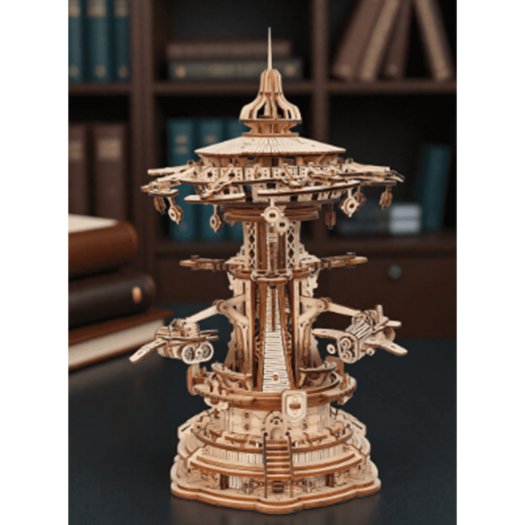 DIY Mechanical Orrery Solar System 3D Wooden Puzzle Kit, 413PCS Planetary Gear DIY Assembly Craft Model with Hand Crank, Rotating Planet Display for Home and Office