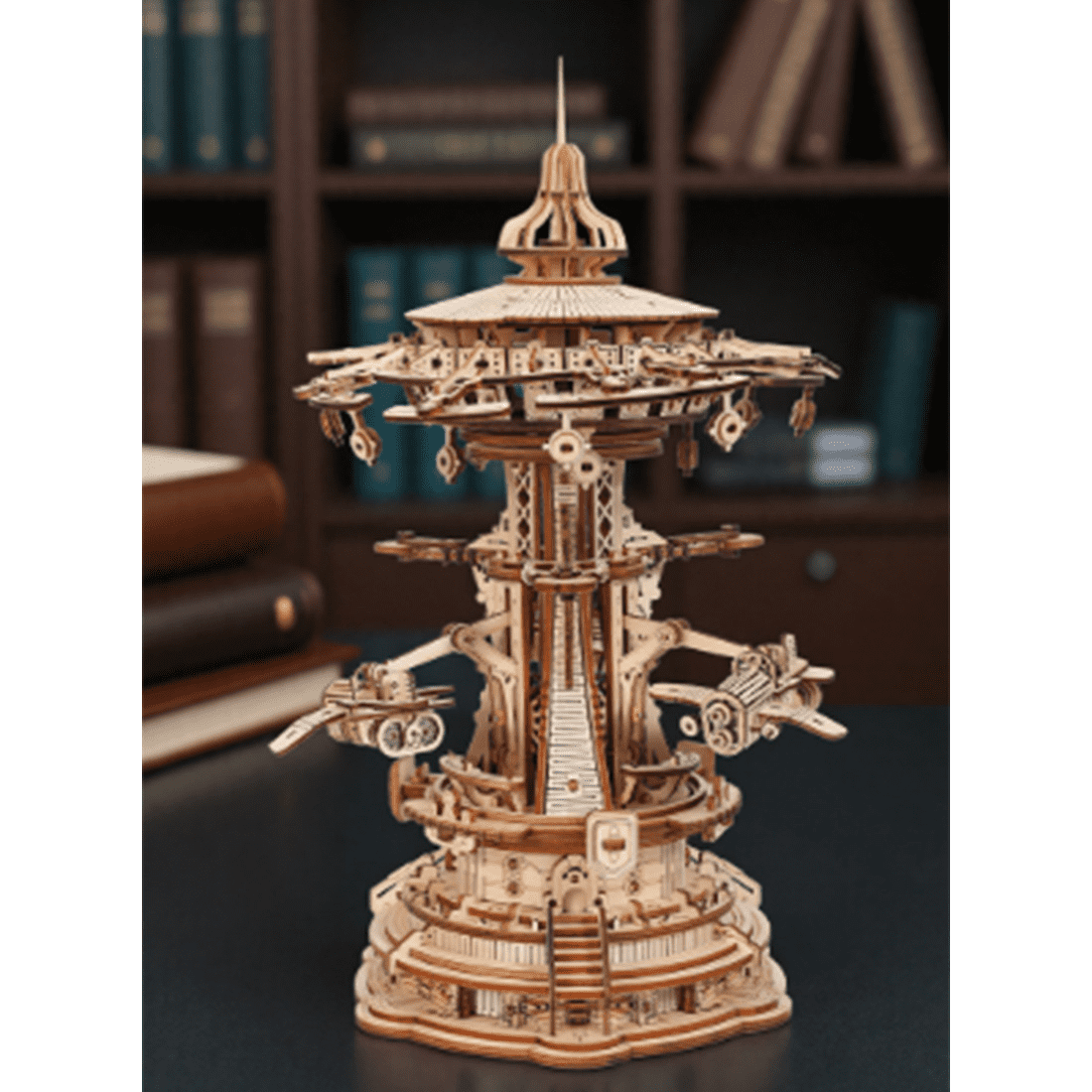 DIY Mechanical Orrery Solar System 3D Wooden Puzzle Kit, 413PCS Planetary Gear DIY Assembly Craft Model with Hand Crank, Rotating Planet Display for Home and Office