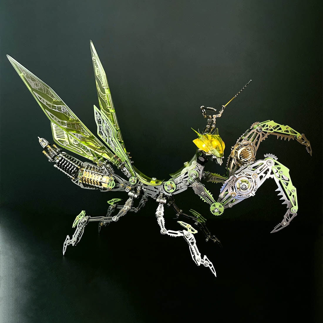 3D Metal Puzzle Mantis Kits 1000+ PCS, Steampunk Mechanical Model Kit With DIY Assembly, Home Display Desk Decor For Adult Collectors And Creative Gifts