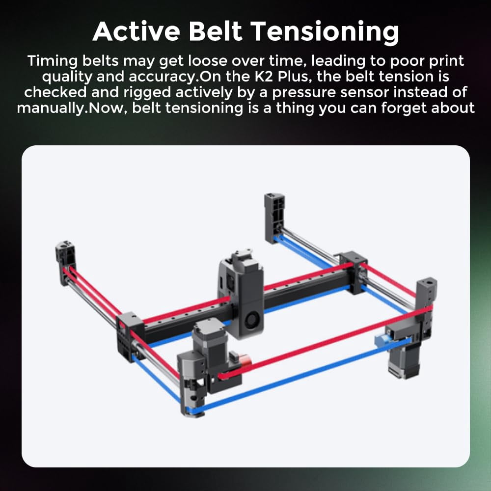 Creality K2 Plus 3D Printer, Support Multi Color Printing Needs CFS, 600mm/s Max Speed, Step-servo Motor System 350℃ High-Temp Print Direct Drive Extruder Large Build Volume 13.78x13.78x13.78 inch