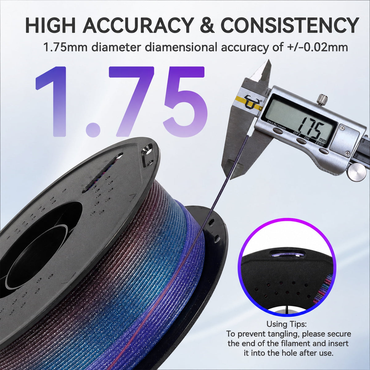 Epelay PLA Plus 3D Printer Filament, 1.75mm, 1kg Spool, Black, Compatible with Most FDM Printers