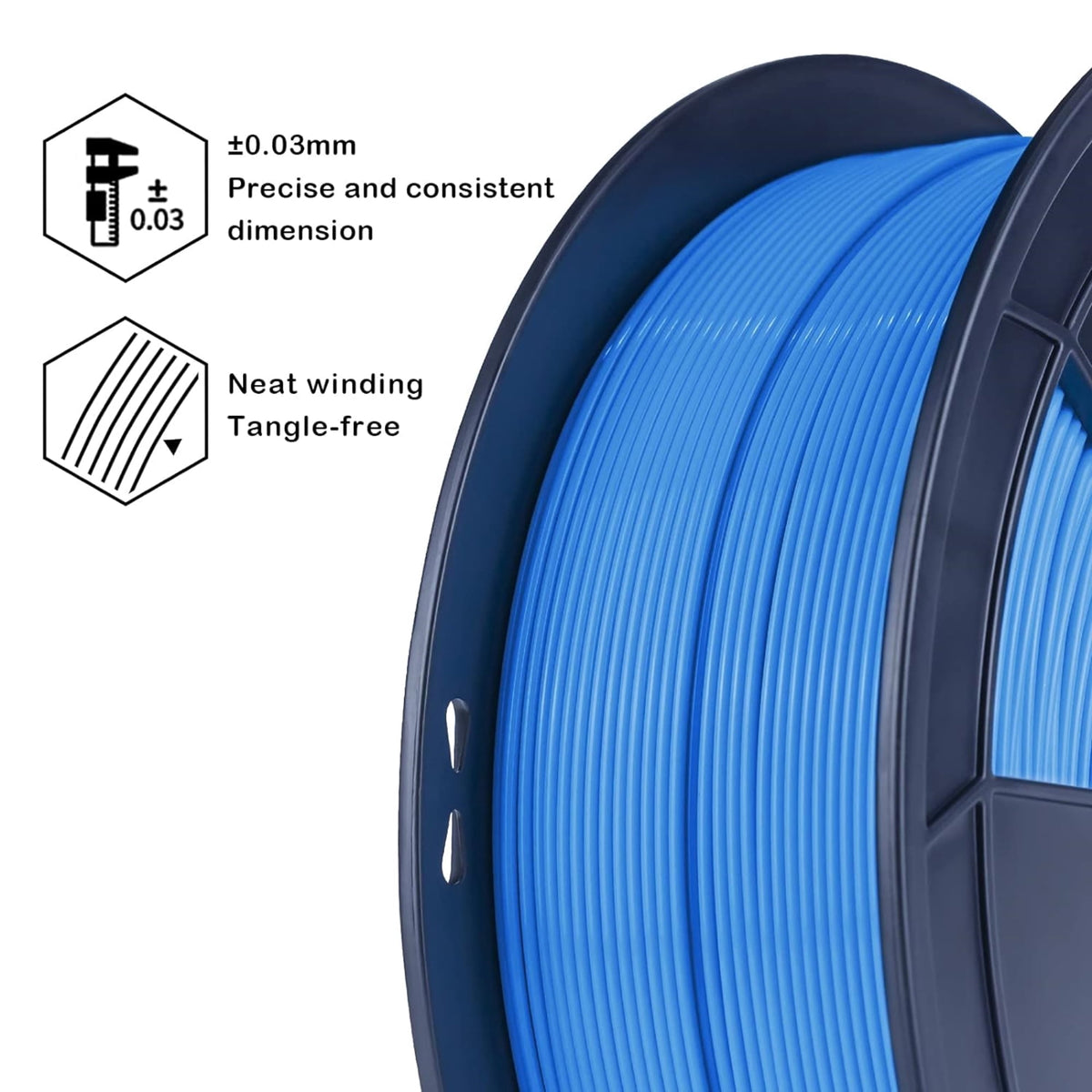 Ziro 3D PLA PRO Filament, 1.75mm 1kg, Metallic Silver