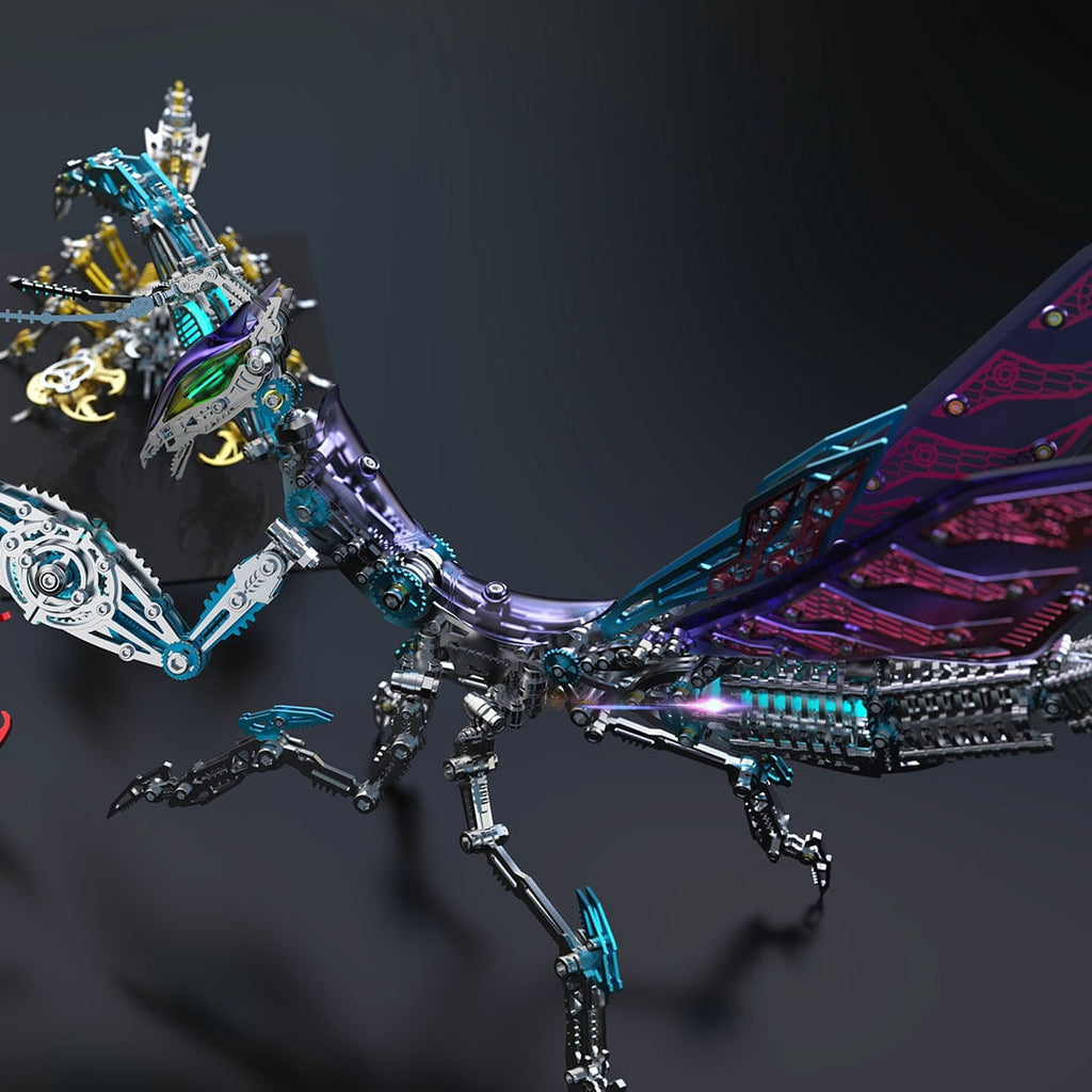 3D Metal Puzzle Mantis Kits 1000+ PCS, Steampunk Mechanical Model Kit With DIY Assembly, Home Display Desk Decor For Adult Collectors And Creative Gifts