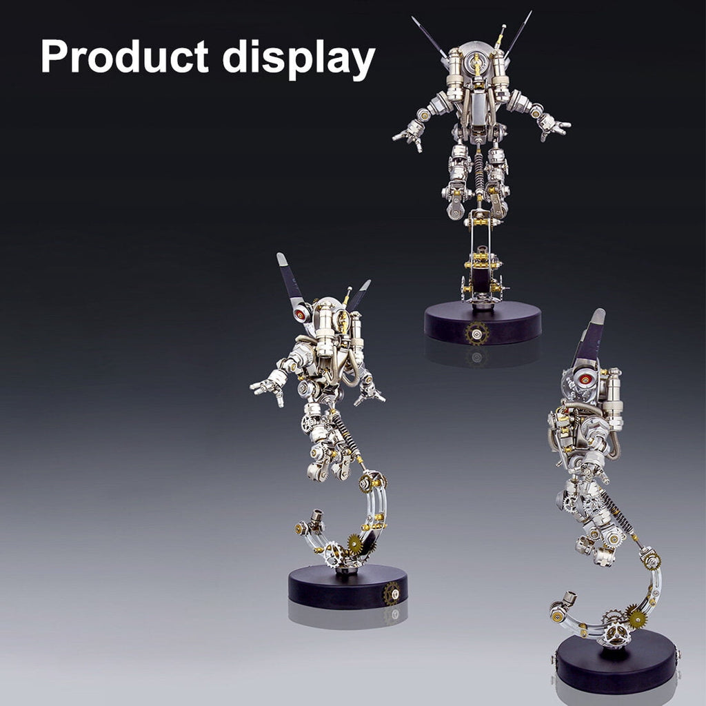 3D Metal Puzzle With Bright Eyes And 422+ PCS, Steampunk Mechanical Model Kit With DIY Assembly, Home Display Desk Decor For Adult Collectors And Creative Gifts