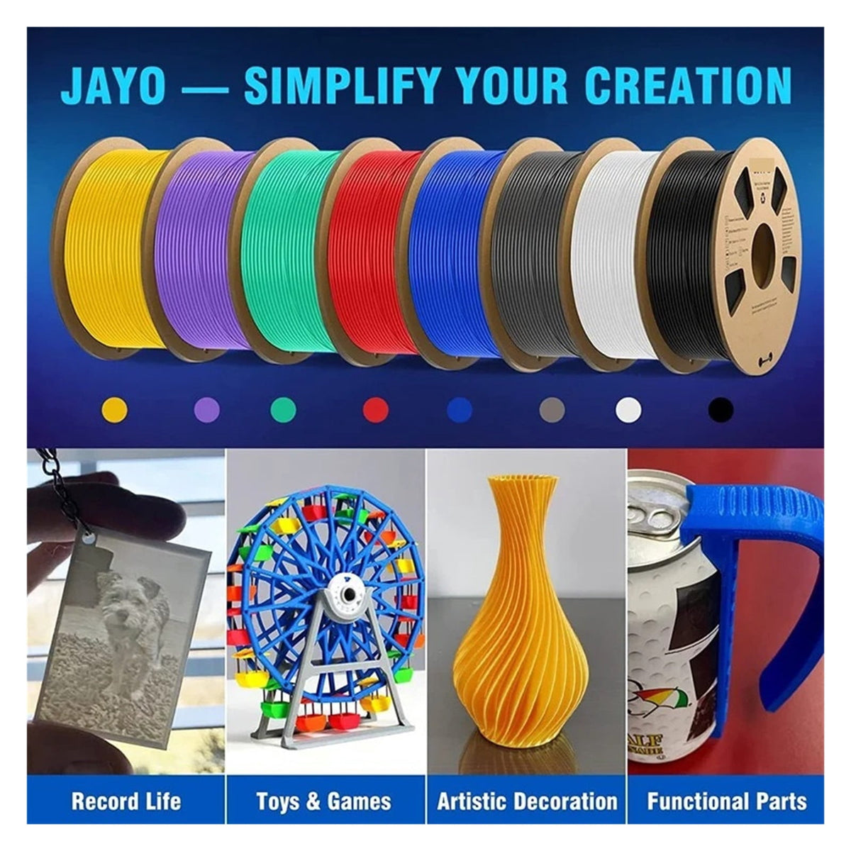 3D Printer TPU/ASA Filament, 1.75mm, 10 Rolls 3D Printing Materials For 3D Printer&3D Pen
