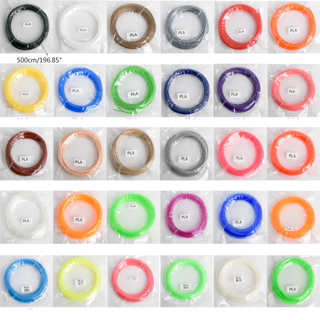 Oasiva 20 Colors 3D Pen Filament 1.75mm PCL Each Color 16.4 Feet 3D Pen Filament