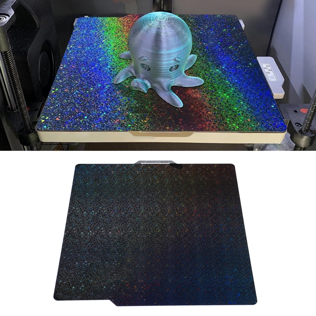 Premium 3D Printing Heated Bed 10.12 inches / 25.7 cm PEY Full Star Surface PEI Textured Double Sided Magnetic Build Plate 3D Printer Bed Platform Replacement Accessory for Smooth Adhesion
