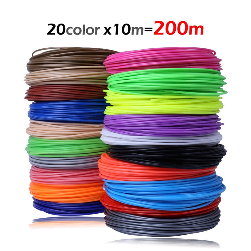 10m x 5/10/20 color 3D Printing Material 3D Pen Filament ABS 1.75mm Plastic Refill for 3D Drawing Printer Pen
