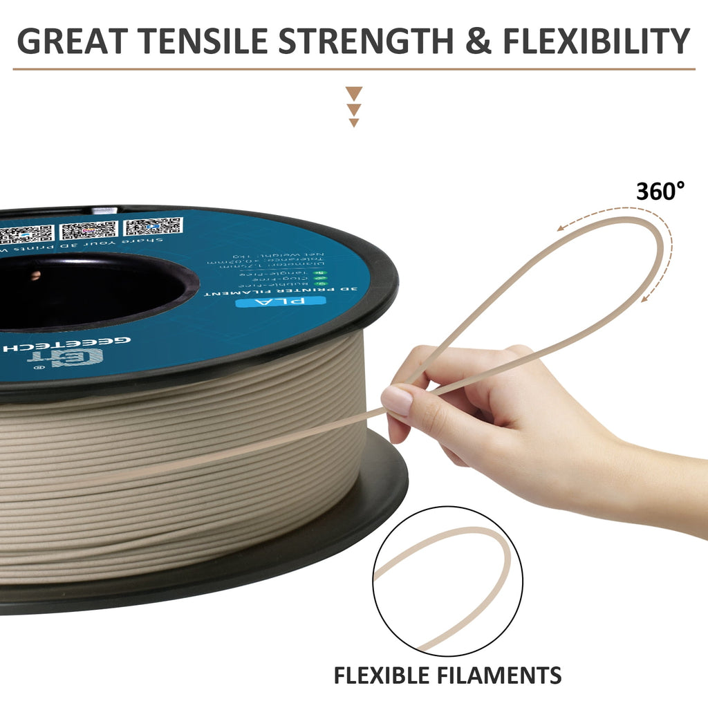 Geeetech 3D Printer PLA Filament Shiny Silk Gold Toughness Enhanced Filament with 1.75mm Dimensional Accuracy +/-0.03mm, 1080 Feet Per Roll, Vacuum Packaging, for Most 3D FDM Printer