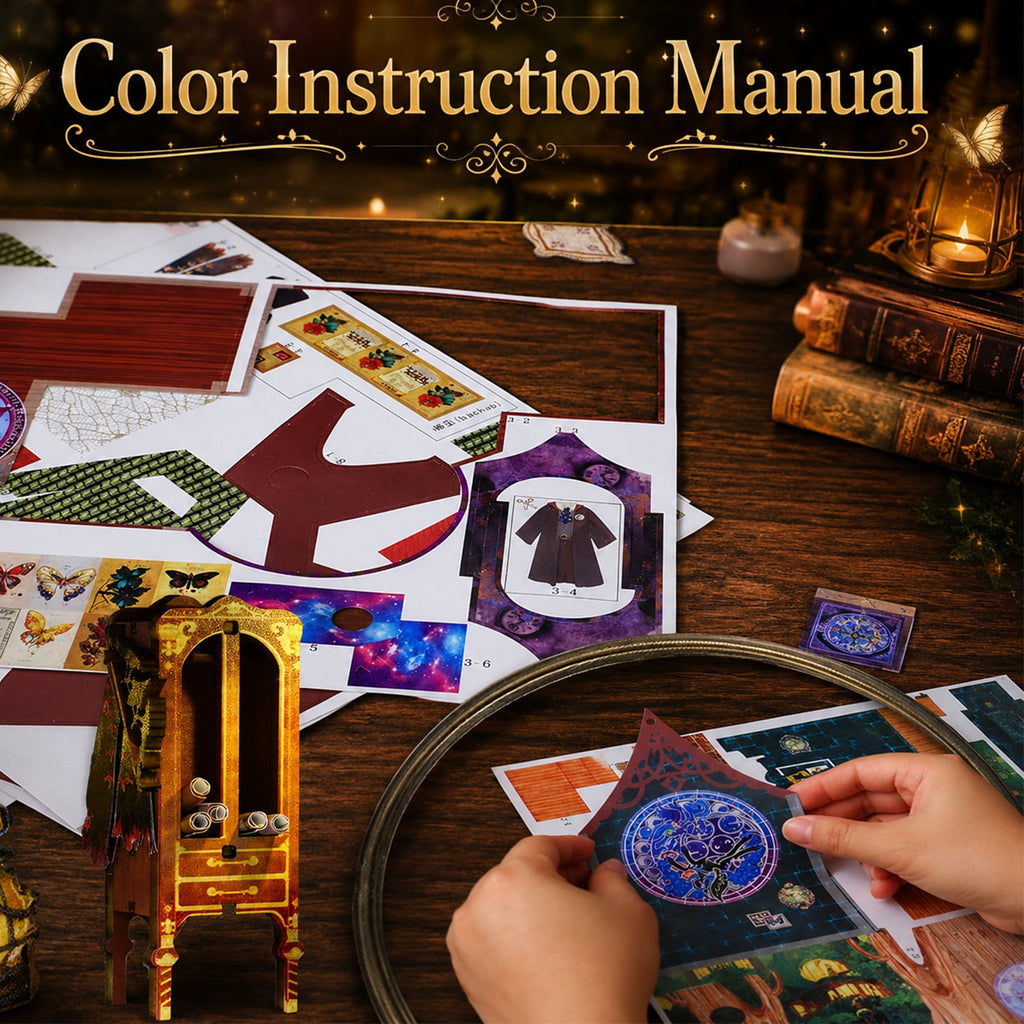 MOJINO Book Nook kit, DIY Miniature House Kit for Adults, Magic Witch House 3D Wooden Puzzle Dollhouse with LED Lights, Fantasy Room Decor and Craft Gift