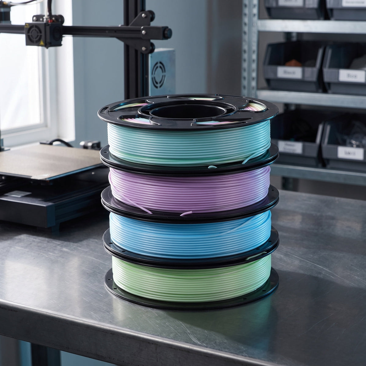 Amosfun Assorted Color Pla Filament for DIY 3D Printing with Low Warping and Smooth Finish