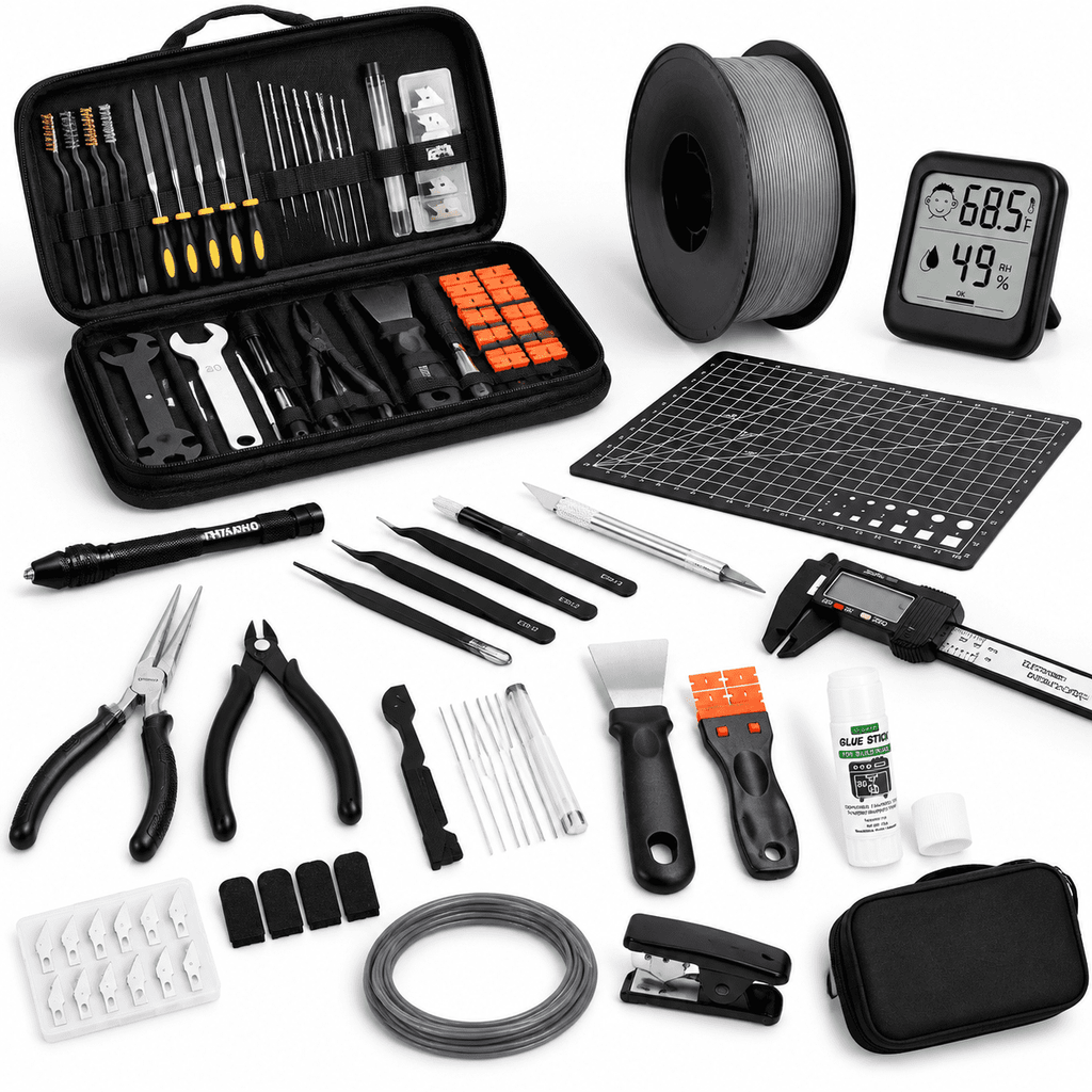 76-Piece 3D Printer Tool Kit with Storage Bag, Ultra 3D Maker Version, Compatible with Bambu Lab, Ender 3, FDM/SLA Printers