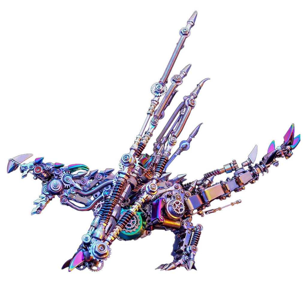 Lantern Fish 3D Metal Puzzle DIY Steampunk Assembly Kit, 700+PCS Mechanical Model with Movable Fins, Color-Changing Lamp & Collectible Gift for Adults & Teens