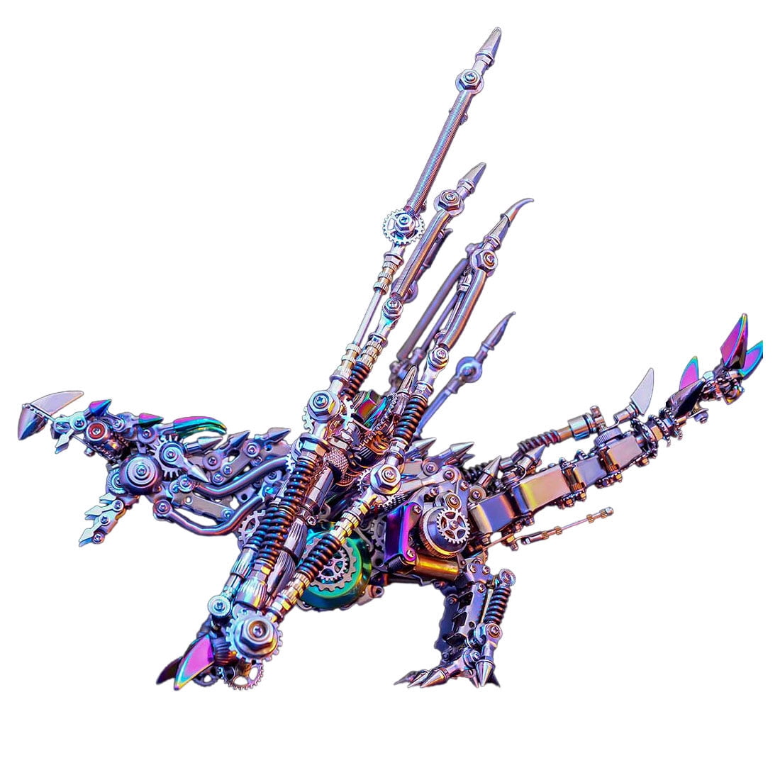 Lantern Fish 3D Metal Puzzle DIY Steampunk Assembly Kit, 700+PCS Mechanical Model with Movable Fins, Color-Changing Lamp & Collectible Gift for Adults & Teens
