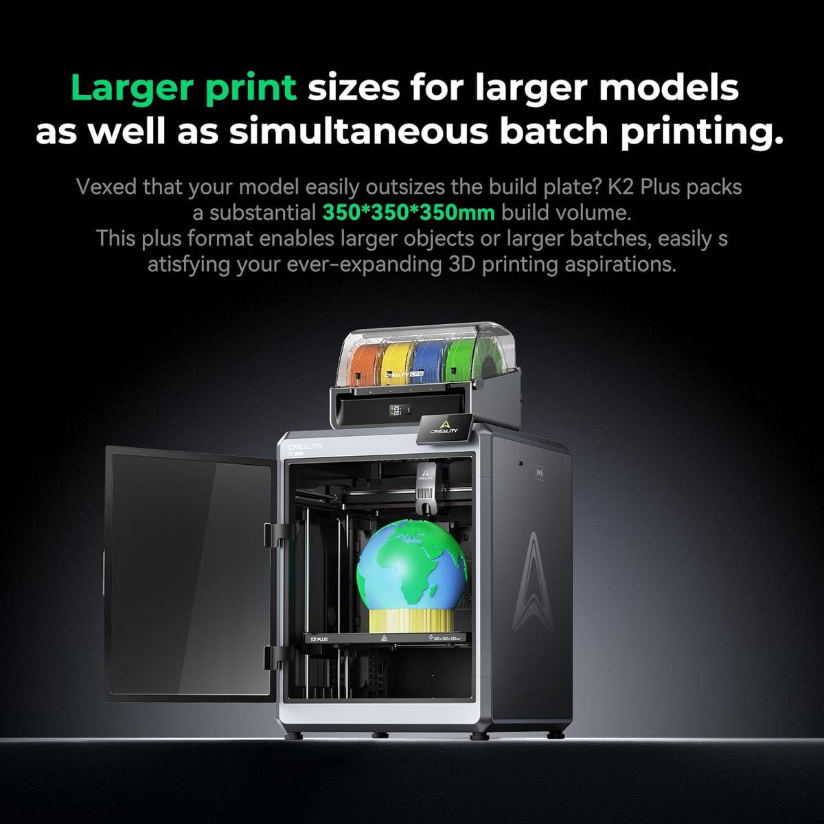 Creality K2 Combo 3D Printer, Multicolor Printing with CFS, 600mm/s Printing Speed, 95% Pre-Assemble