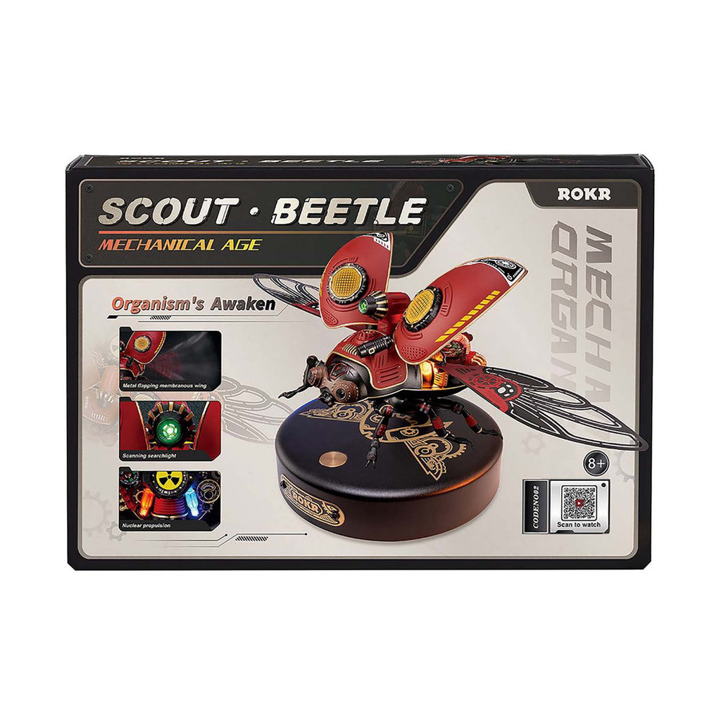 ROKR 3D Puzzle 147 Pieces Scout Beetle Model DIY ABS Metal Punk Style Gifts for Teen&Adult
