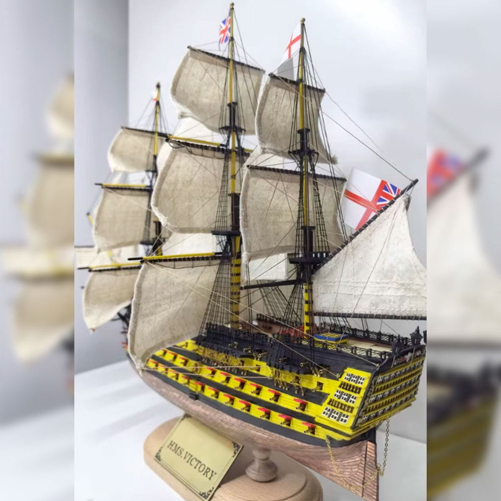 3D Wooden Puzzle Victory Sailing Ship, DIY Assembly Detailed Vessel Display Model Kit For Adult Collectors, Office Decor And Creative Gifts