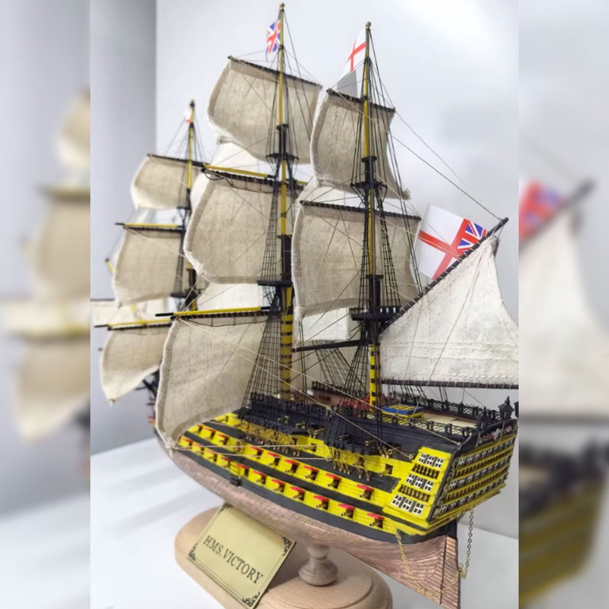 3D Wooden Puzzle Victory Sailing Ship, DIY Assembly Detailed Vessel Display Model Kit For Adult Collectors, Office Decor And Creative Gifts