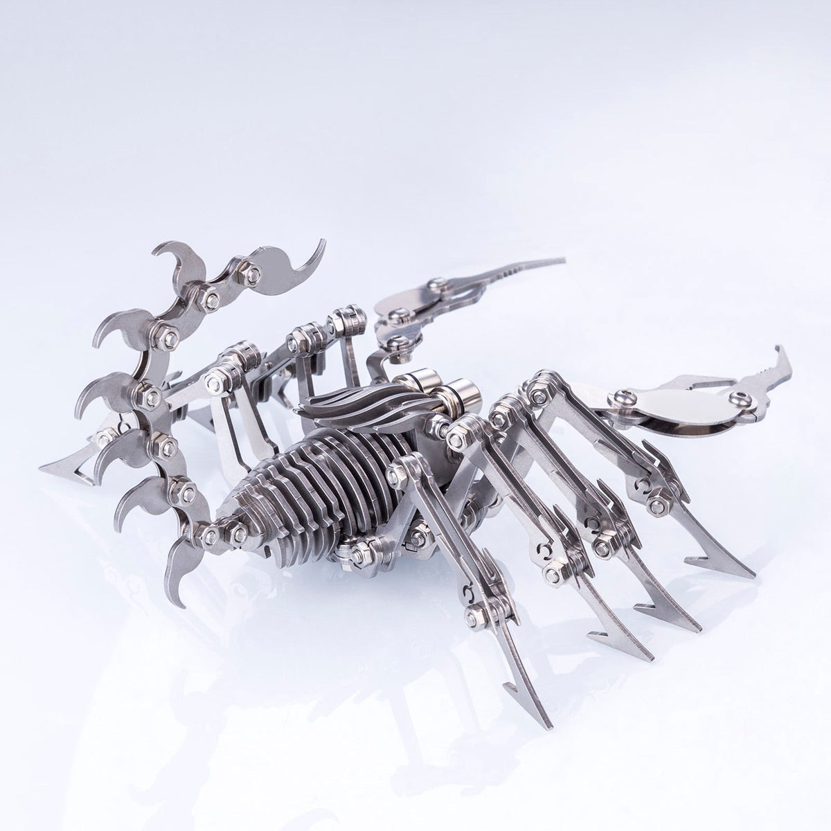 DIY Metal Scorpion 3D Puzzle Model Kit with LED Light, 274 Pcs Articulated Insect Assembly Craft for Adult Hobby Display Decor