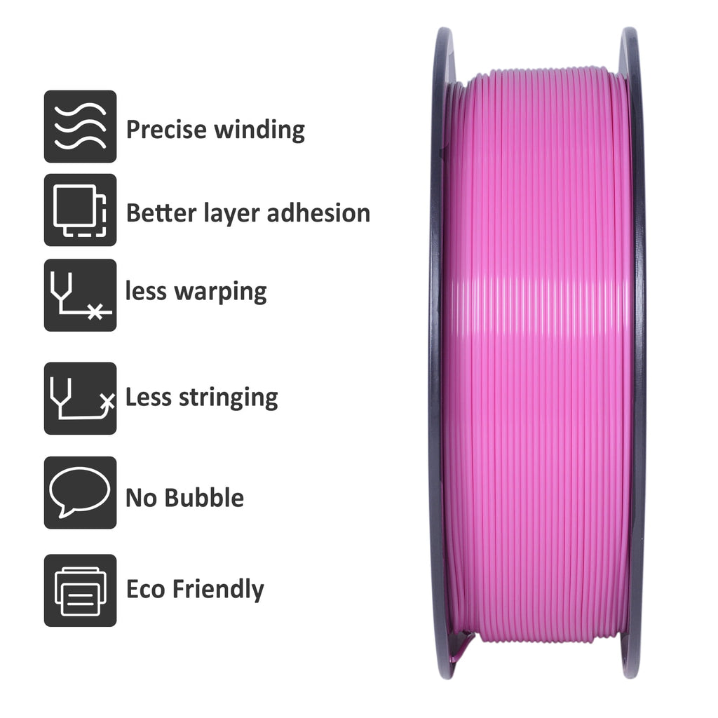 GEEETECH 3D Printer New Pink PLA Filament 1.75mm 1kg Spool (2.2lbs),Dimensional Accuracy +/- 0.03mm